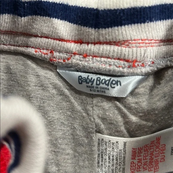 Baby Boden Corduroy Pants Set Blue Star Patch Red Joggers 6-12 Months - Picture 3 of 10